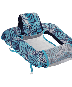 AQUA Zero Gravity Pool Chair Lounge, Inflatable Pool Chair, Adult Pool Float, Heavy Duty, Blue Fern
