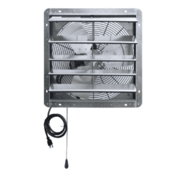 Iliving ILG8SF18V-T Wall-Mount Shutter Exhaust Fan, 18" - Variable, Silver