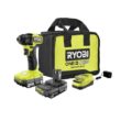 RYOBI PSBID01K ONE+ HP 18V Brushless Cordless Compact 1/4 in. Impact Driver Kit with (2) 1.5 Ah Batteries, Charger and Bag