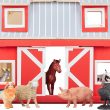 Melissa & Doug Fold and Go Wooden Barn With 7 Animal Play Figures