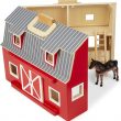Melissa & Doug Fold and Go Wooden Barn With 7 Animal Play Figures