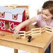 Melissa & Doug Fold and Go Wooden Barn With 7 Animal Play Figures