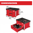 Milwaukee 48-22-8442 PACKOUT 22 in. 2-Drawer Tool Box with Metal Reinforced Corners