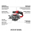 Milwaukee 2530-20 M12 FUEL 12-Volt Lithium-Ion Brushless Cordless 5-3/8 in. Circular Saw (Tool-Only) w/ 16T Carbide-Tipped Metal Saw Blade