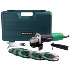 Metabo HPT 4.5-in 6.2 Amps-Amp Sliding Switch Corded Angle Grinder (G12SR4M)
