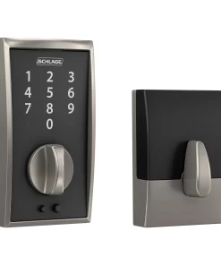 Schlage Touch Century Satin Nickel Electronic Deadbolt Lock Lighted Keypad Touchscreen