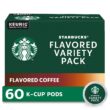 Starbucks K-Cup Coffee Pods Flavored Coffee Variety Pack No Artificial Flavors 100% Arabica 6 boxes (60 pods total)
