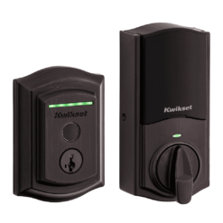Kwikset Halo Touch Traditional Arched Wi-Fi Fingerprint Smart Lock No Hub Required featuring SmartKey Security in Venetian Bronze (99590-002)