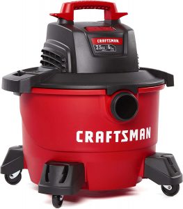 CRAFTSMAN CMXEVBE17584 6 Gallon 3.5 Peak HP Wet/Dry Vac, Portable Shop Vacuum with Attachments , Red