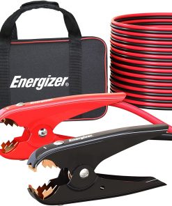 Energizer Jumper Cables for Car Battery, Heavy Duty Automotive Booster Cables for Jump Starting Dead or Weak Batteries with Carrying Bag Included (20-Feet (2-Gauge)