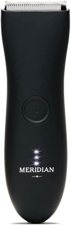 Meridian - The Trimmer - Electric Body & Pubic Hair Trimmer - Waterproof and Cordless for Wet Dry Use - Painlessly Remove Hair to Feel Fresh Down There - for Men & Women - 90 Min Battery Life - Onyx