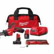 Milwaukee 2420-21-2426-20-48-11-2460 M12 12V Lithium-Ion HACKZALL Cordless Reciprocating Saw Kit with M12 Oscillating Multi-Tool & 6.0Ah XC Battery Pack