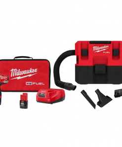 Milwaukee 2551-22-0960-20 M12 FUEL SURGE 12V Lithium-Ion Brushless Cordless 1/4 in. Hex Impact Driver Kit & M12 FUEL 1.6 Gal. Wet/Dry Vacuum