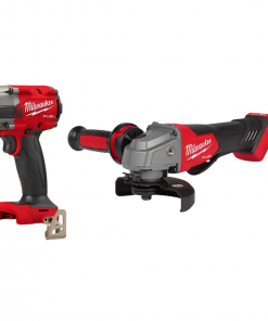 Milwaukee 2962-20-2880-20 M18 FUEL Gen-2 18V Lithium-Ion Brushless Cordless Mid Torque 1/2 in. Impact Wrench with Friction Ring with Grinder