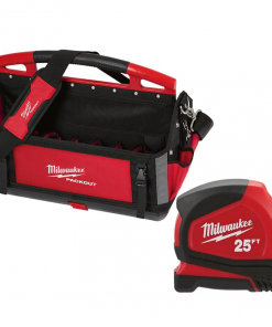 Milwaukee 48-22-8320-48-22-6625 20 in. PACKOUT Tote with 25 ft Compact Tape Measure