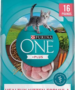 Purina ONE High Protein Natural Dry Kitten Food, +Plus Healthy Kitten Formula - 16 lb. Bag