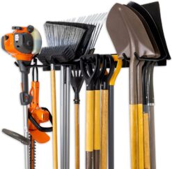StoreYourBoard BLAT Tool Storage Rack, Garage Wall Mount, Garden, Yard, Shovels, Rakes, Brooms, Trimmers, Hoses, and More