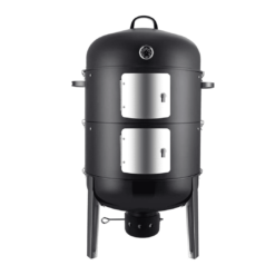 Realcook Charcoal BBQ Smoker Grill - 20 Inch Vertical Smoker for Outdoor Cooking Grilling