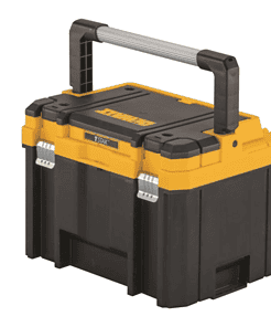 DEWALT TSTAK Tool Box, Extra Large Design, Fixed Divider for Tool Organization, Water and Debris Resistant (DWST17814),Black