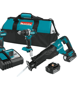 Makita XT328M 18V LXT Lithium-Ion Brushless Cordless Combo Kit (3-Tool) with (2) 4.0 Ah Batteries, Rapid Charger, and Tool Bag