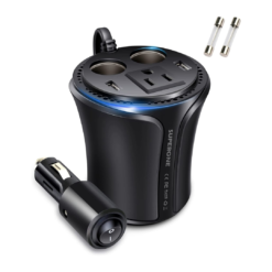 SUPERONE 150W Car Power Inverter DC 12V to 110V 120V Car AC Adapter Inverter