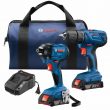 Bosch GXL18V-26B22 2-Tool 18-volt Power Tool Combo Kit with Soft Case (2 Li-ion Batteries Included and Charger Included)