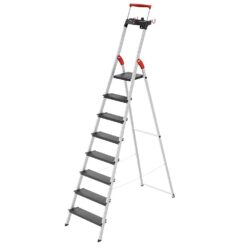 Hailo 8050-827 L100 pro Aluminum 8.43-ft Type 2- 225-lb Capacity Platform Step Ladder