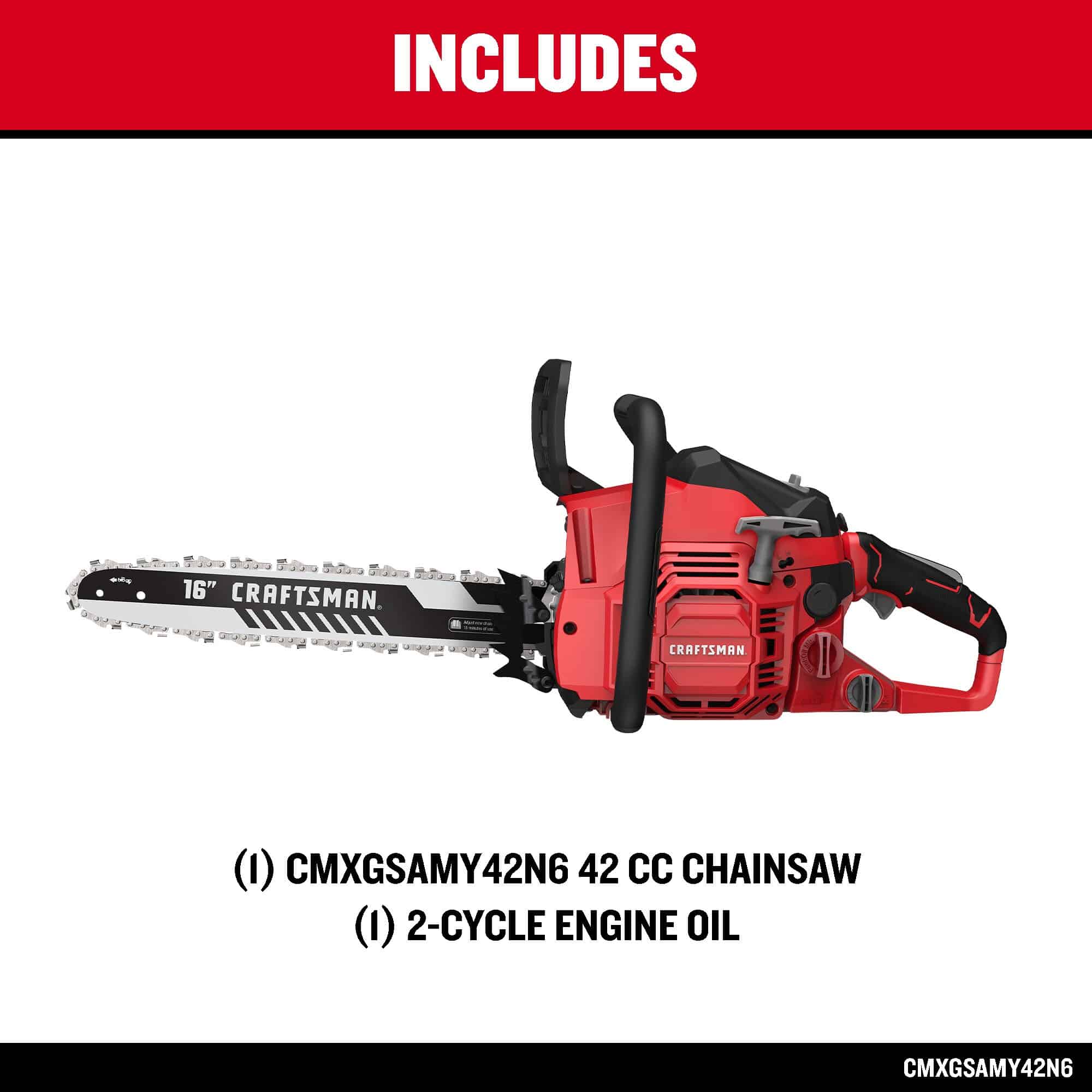 CRAFTSMAN CMXGSAMY42N6 S1600 16-in 42-cc 2-cycle Gas Chainsaw