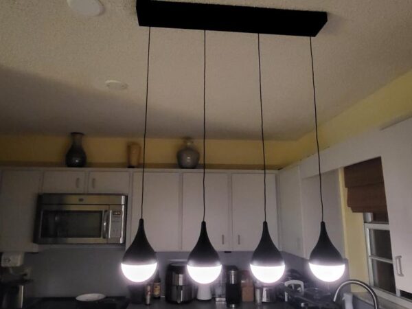 Artika Glitzer 30-Watt Integrated LED 5-Light Chrome Modern Hanging Pendant Light for Living Room