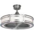Home Decorators Collection AM382B-BN Brette II 23 in. LED Indoor/Outdoor Brushed Nickel Ceiling Fan with Light and Remote Control