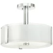 Hampton Bay Bourland 14 in. 3-Light Polished Chrome Semi-Flush Mount Kitchen Ceiling Light Fixture