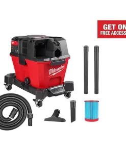 Milwaukee 0910-20 M18 FUEL 6 Gal. Cordless Wet/Dry Shop Vacuum with Filter, Hose, and Accessories