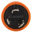 AC WORKS ADL530L520 Locking Adapter NEMA L5-30P 30 Amp 125-Volt Locking Plug to L5-20R 3-Prong 20 Amp Locking Female Connector