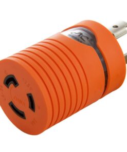 AC WORKS ADL530L520 Locking Adapter NEMA L5-30P 30 Amp 125-Volt Locking Plug to L5-20R 3-Prong 20 Amp Locking Female Connector