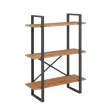northbeam SLF0320112000 Concord Live Edge Metal Frame Natural Wood 3-Tier Shelving Unit 35.83 in. W x 48.43 in. H x 14.17 in. D