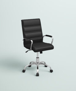 Mid-Back Executive Swivel Office Chair with Metal Frame/Arms