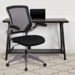 Mid-Back Mesh Swivel Ergonomic Task Office Chair with Flip-Up Arms