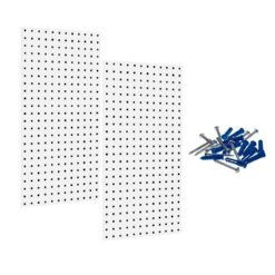 Triton Products LB18-W 36 in. H x 18 in. W White Pegboard Wall Organizer LocBoard