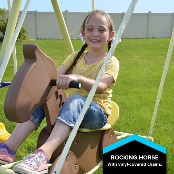 Sportspower Outdoor Super 8 Fun Metal Swing Set With 6ft Heavy Duty ...