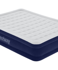 Bestway Tritech 15 in. Multicolor Antimicrobial Coating  Air Mattress with Built-in AC Pump, Queen