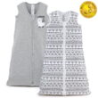 The Peanutshell Baby Sleep Sacks, Wearable Blankets for Boys or Girls, Grey Llama, 0-6 Months, 2-Pack