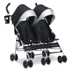 Jeep TurboGlyde Side by Side Double Stroller by Delta Children, Black