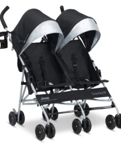 Jeep TurboGlyde Side by Side Double Stroller by Delta Children, Black