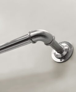Better Homes & Gardens 1" Industrial Pipe Curtain Rod, 42-120", Nickel