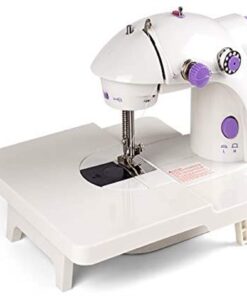 Haitral Lavender Flex-Speed Double-Thread Cordless Sewing Machine with Built-In Table