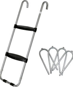 Skywalker Trampolines 40 inch Wide-Step Trampoline Ladder & Wind Stakes