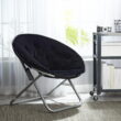 Mainstays Faux Fur Saucer™ Chair, Black