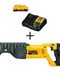 DEWALT DCB230CwDCS380B 20V MAX Cordless Reciprocating Saw, (1) 20V MAX Compact Lithium-Ion 3.0Ah Battery, and 12V-20V MAX Charger