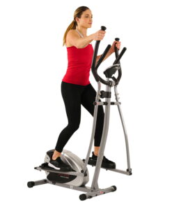 Sunny Health Fitness Magnetic Elliptical Bike Cross Trainer Machine Stepper, Home Gym Cardio Workout Exercise Equipment, SF-E905