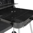 RevoAce 22" Square Charcoal Grill with Foldable Side Shelf, Black